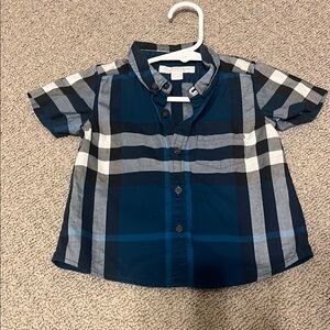 Plaid Kids Shirt - Blue and Black